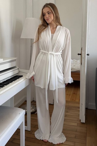 Піжама 3-ка халат, топ і штани NK-653A850 Піжама 3-ка халат, топ і штани NK-653A850