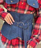 Джинсовый пояс корсет  BAV-2606A490