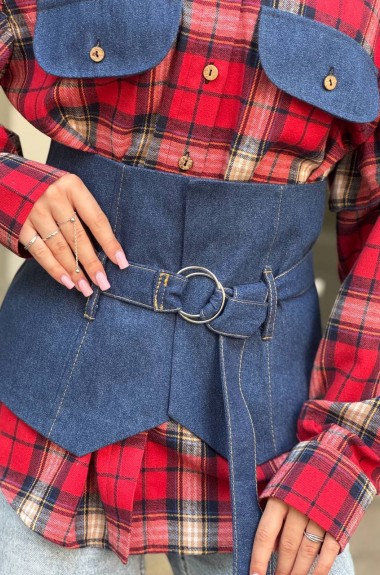 Джинсовый корсет   BAV-2606A490