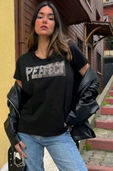 Футболка со стразами   ZAB-1116A220