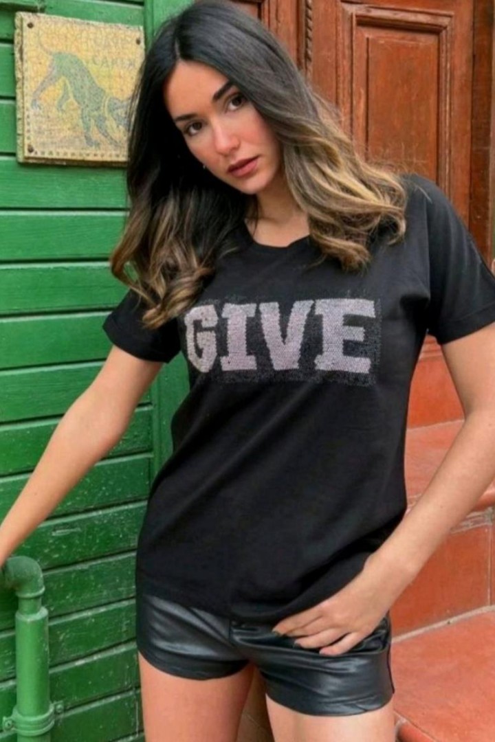 Футболка со стразами   ZAB-1116A220