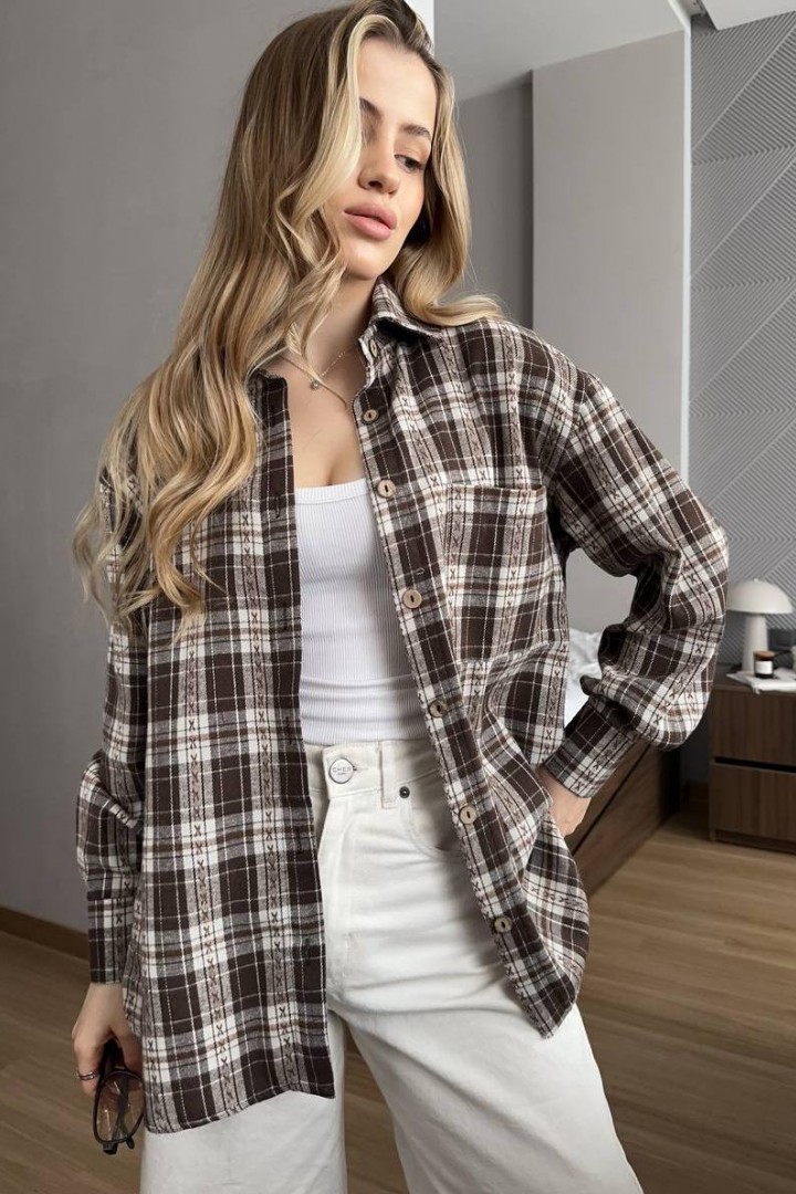 Рубашка в клетку  FL-2132A450