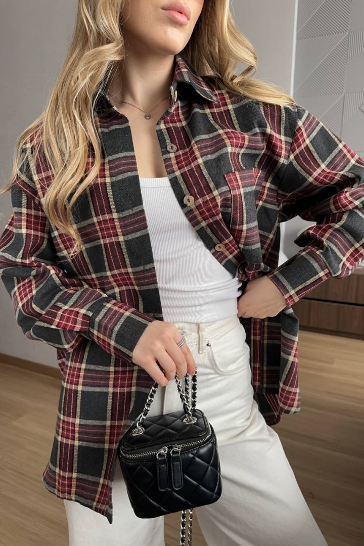 Рубашка в клетку  FL-2132A450