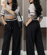 Штаны на широком поясе JK-01020A499