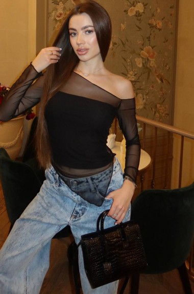 Лонгслив сетка  семетричного кроя  HOU-407A280