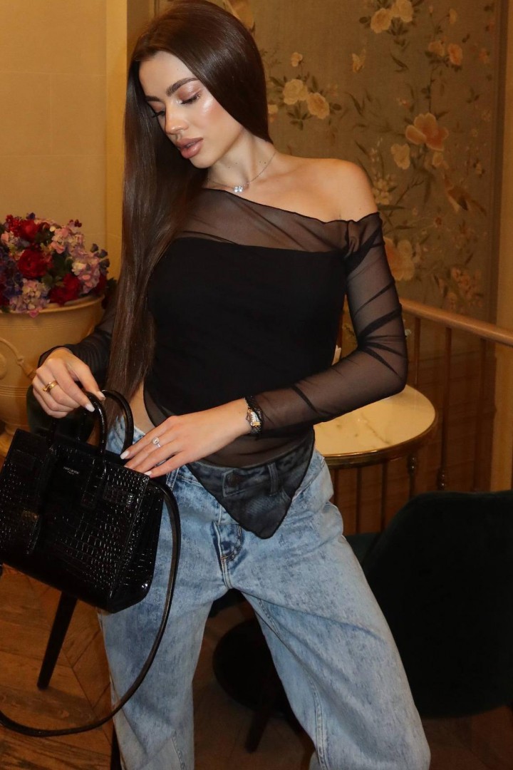 Лонгслив сетка  семетричного кроя  HOU-407A280