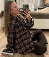 Рубашка в клетку с кружевом EPZ-503A590