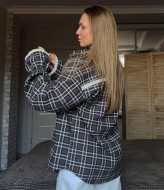 Рубашка в клетку с кружевом EPZ-503A590