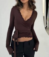 Лонгслів з мереживом HOU-424A379