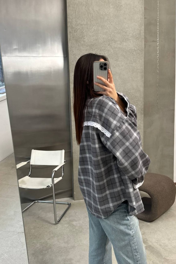 Рубашка с кружевом ANM-424A600