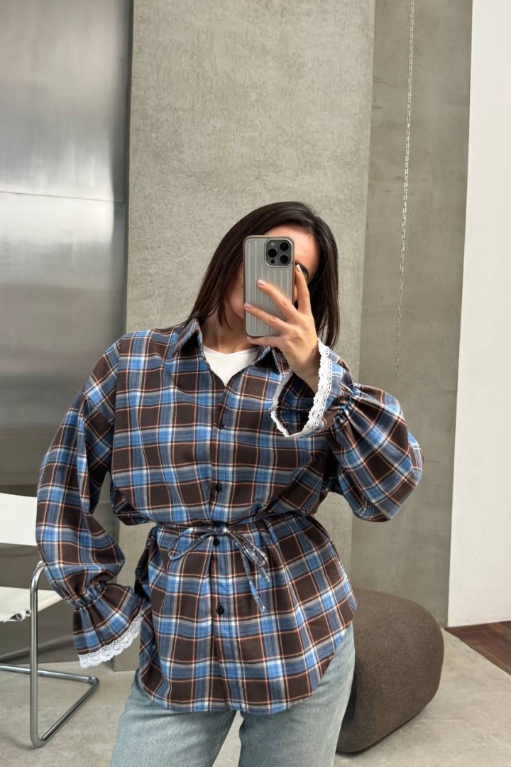 Рубашка с кружевом ANM-424A600