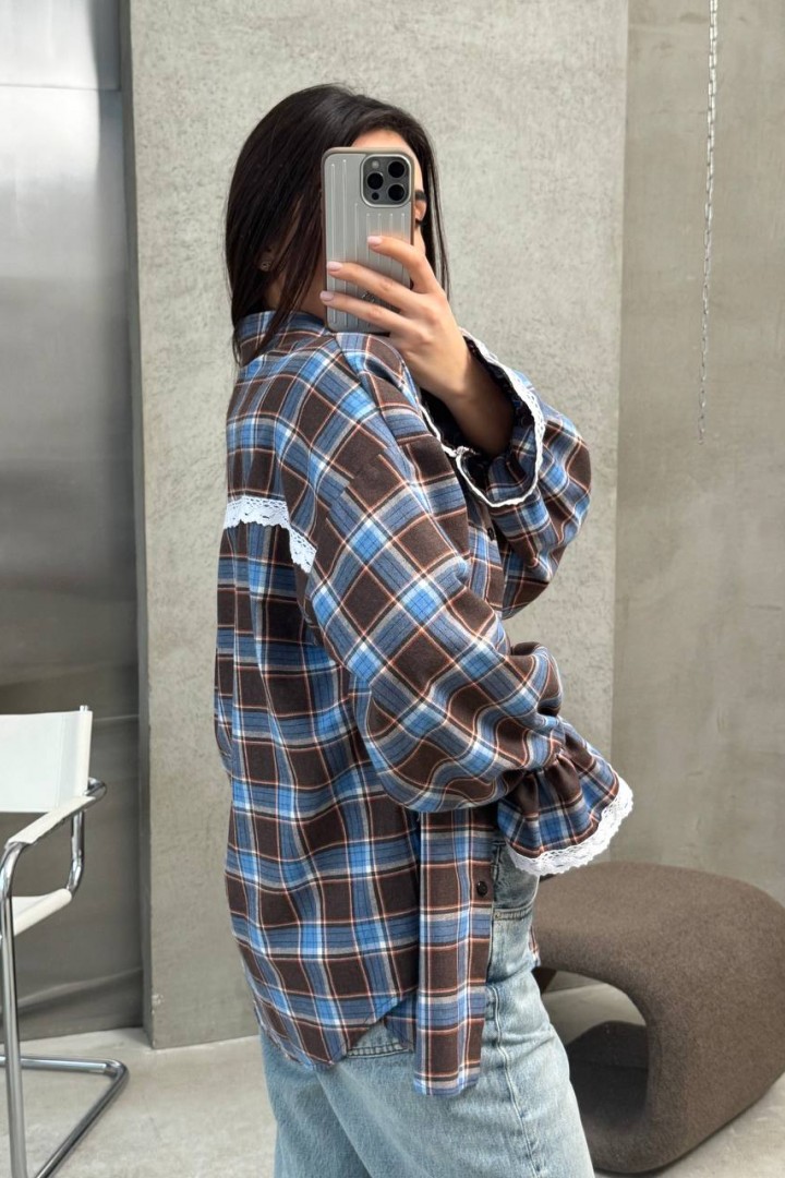 Рубашка с кружевом ANM-424A600