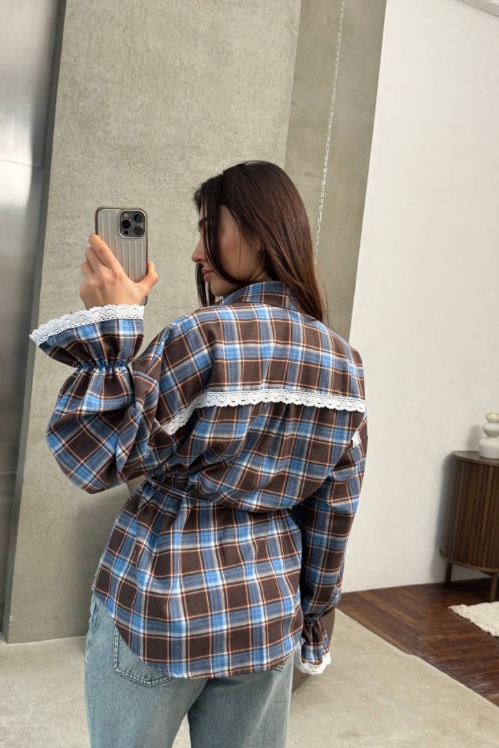 Рубашка с кружевом ANM-424A600