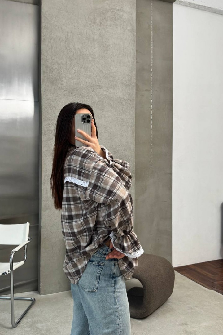 Рубашка с кружевом ANM-424A600