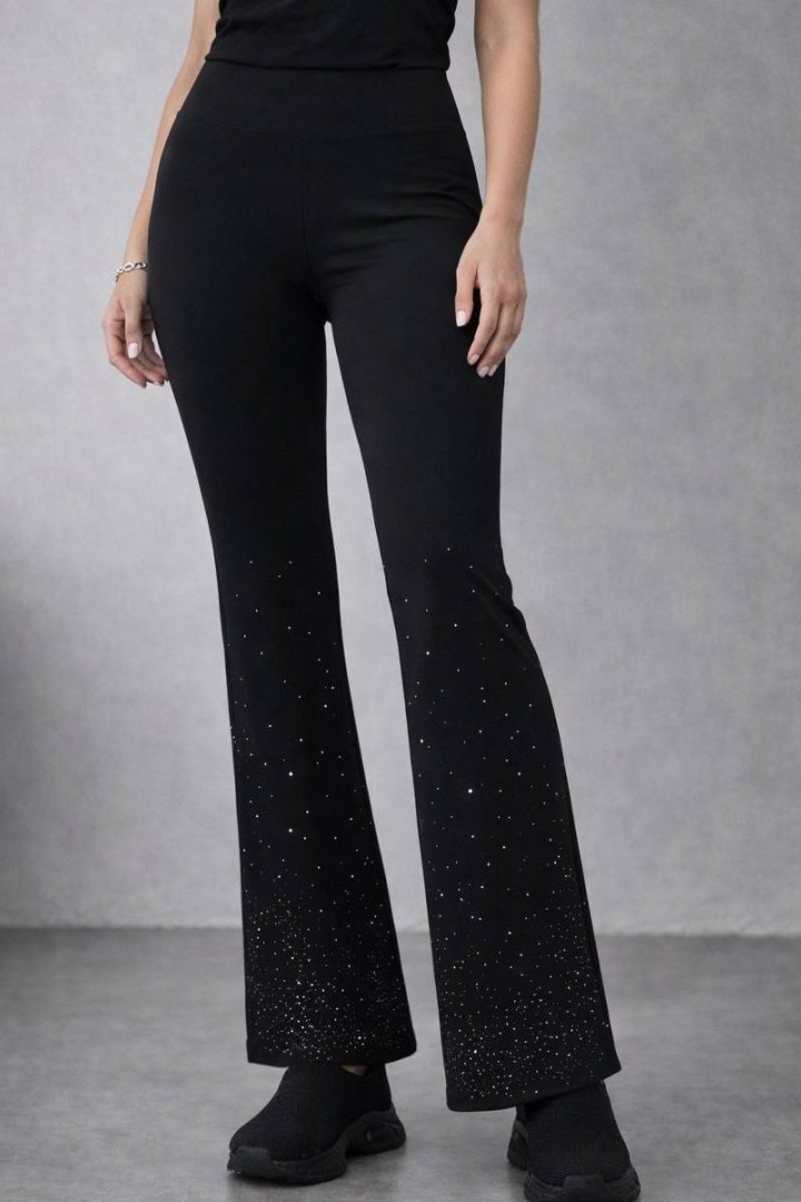 Клеш штаны черные  JK-01034A299