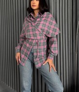 Сорочка з  хустинкою в клітинку MIL-255A700  