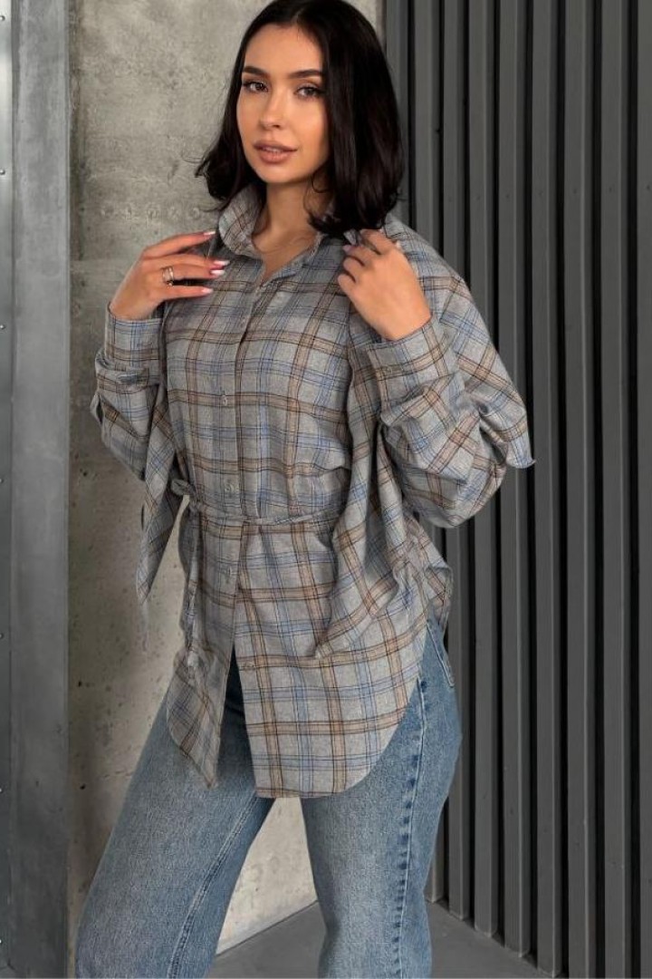 Сорочка з  хустинкою в клітинку MIL-255A700  