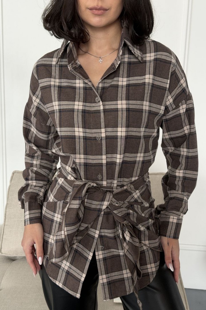 Сорочка з  хустинкою в клітинку MIL-255A700  