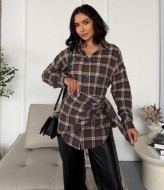 Сорочка з  хустинкою в клітинку MIL-255A700  