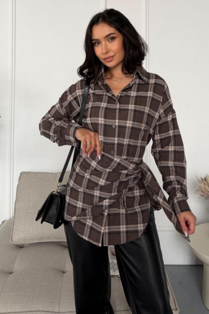 Сорочка з  хустинкою в клітинку MIL-255A700  