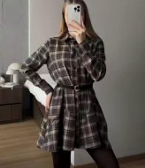 Платье с поясом HOU-422A750