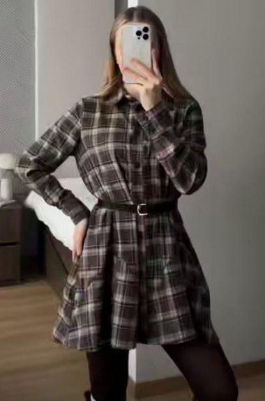 Сукня з поясом HOU-422A750 