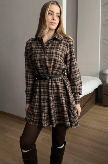 Сукня з поясом HOU-422A750 