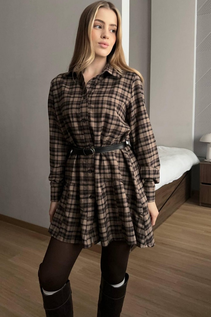 Платье с поясом HOU-422A750