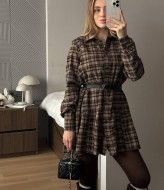 Платье с поясом HOU-422A750