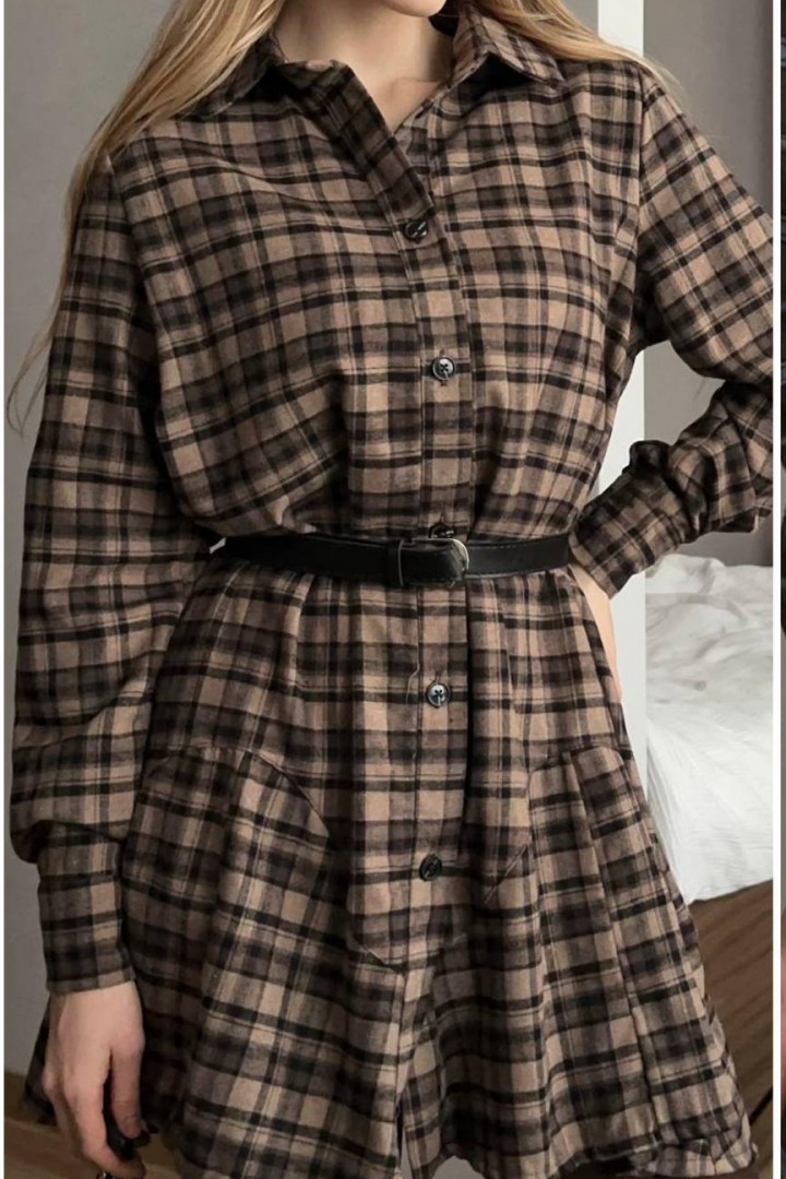 Платье с поясом HOU-422A750