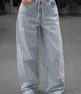 Джинсы с вышивкой  JK-1910A899