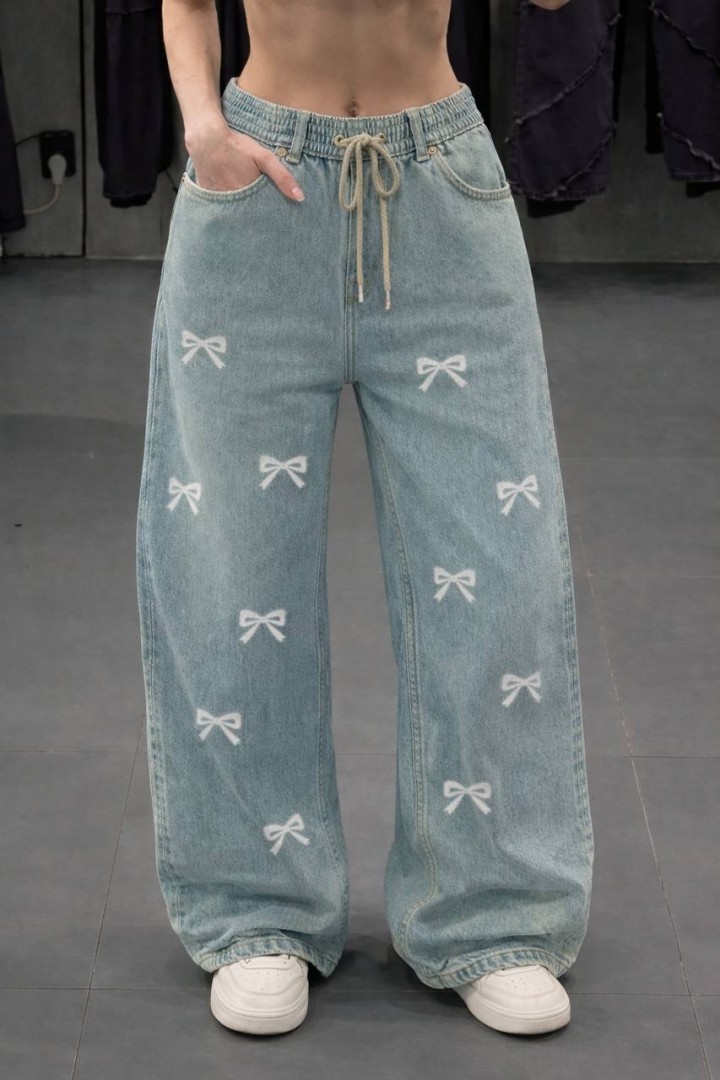 Джинсы с вышивкой  JK-1910A899