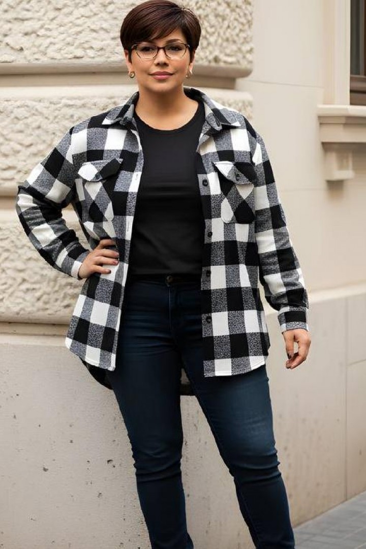 Кашемировая рубашка женская  AO-2056.1A450