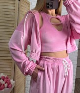 Велюровий костюм  з топом  EPZ-509A700