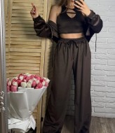 Велюровий костюм  з топом  EPZ-509A700