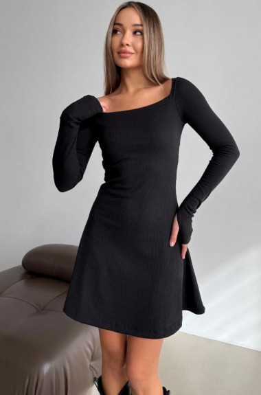 Трикотажное платье рубчик  COB-817A399