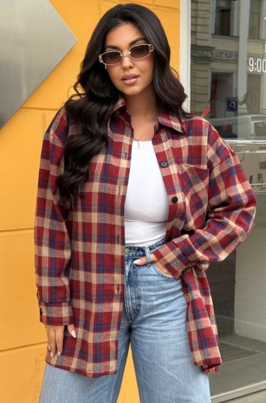 Жіноча сорочка в клітинку TS-456.4A450