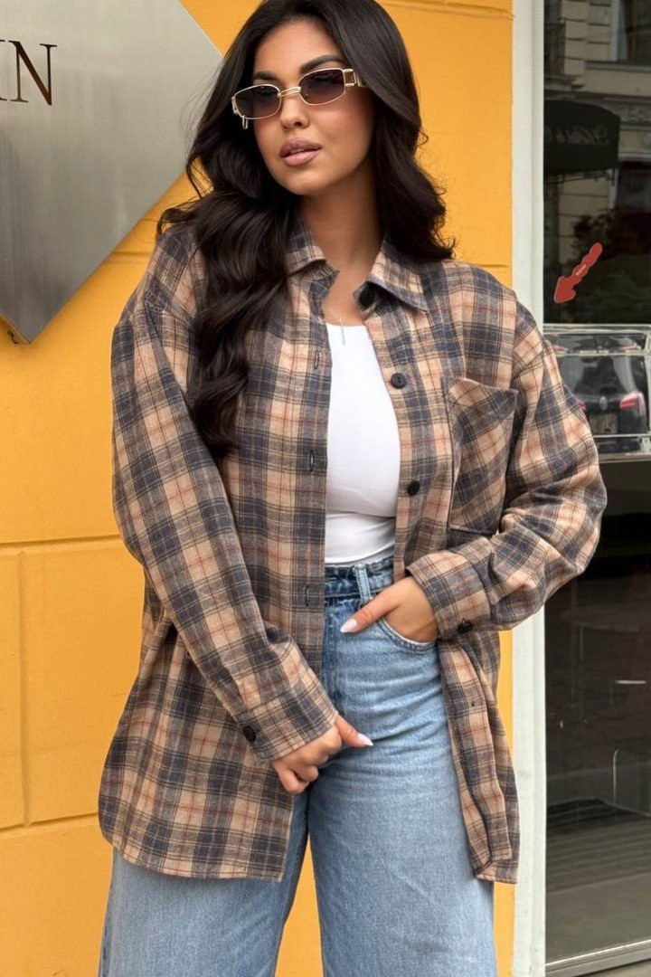 Жіноча сорочка в клітинку TS-456.4A450