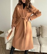 Пальто кашемировое с поясом  RK-574A950