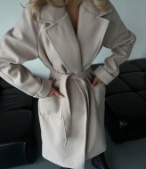 Пальто кашемировое с поясом  RK-574A950