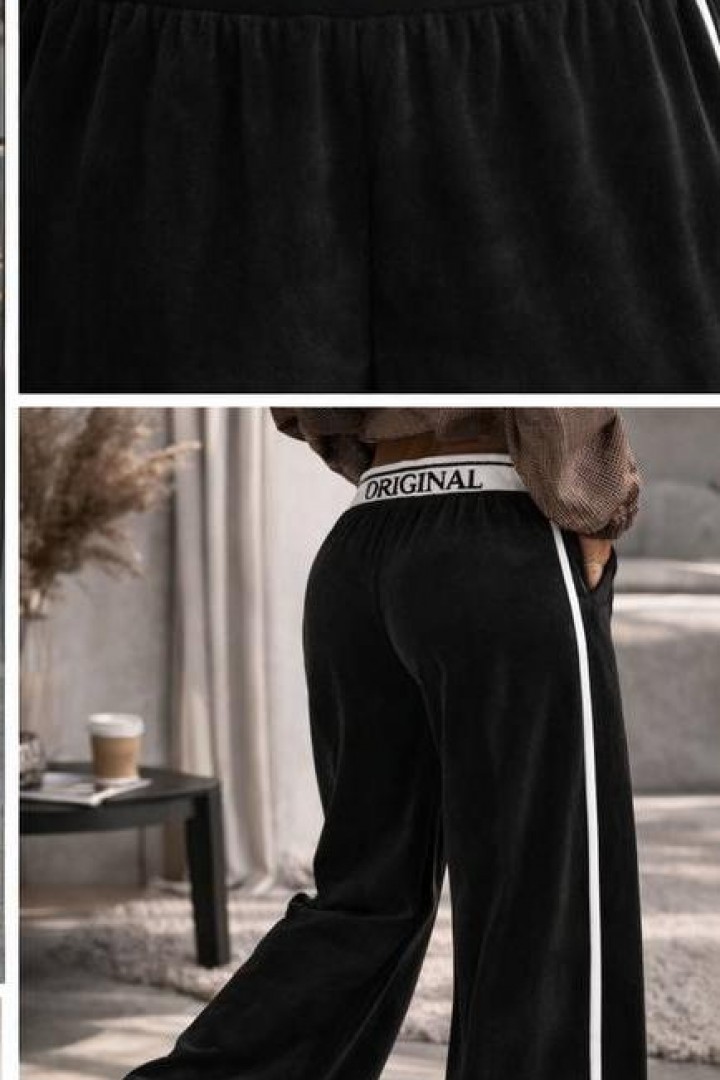 Широкие спортивные штаны на резинке  JK-01053A399