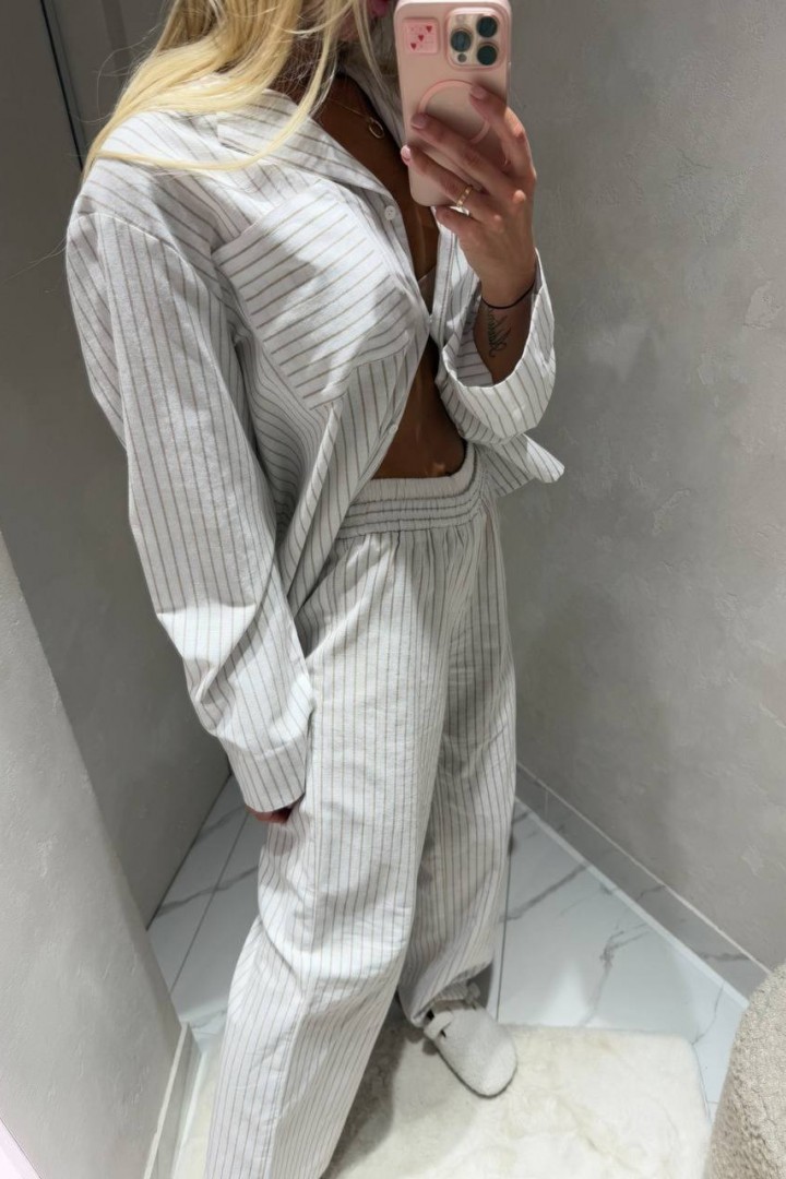 Льняная пижама  ANB-537A670