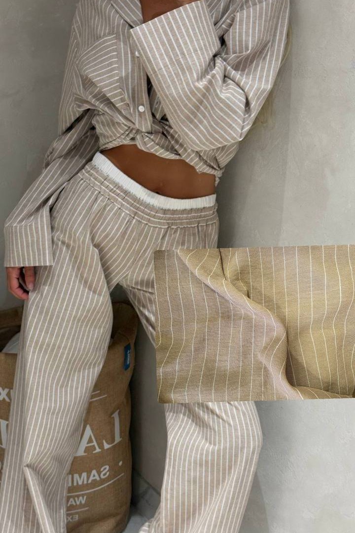 Льняная пижама  ANB-537A670