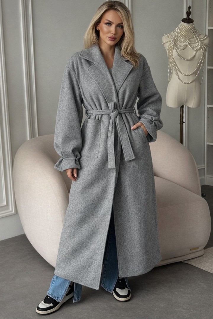 Длинное женское пальто  CULT-938A1250