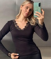 Лонгслив базовый с кружевом MV-892A400