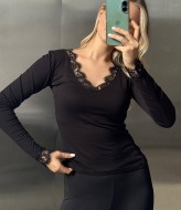 Лонгслив базовый с кружевом MV-892A400