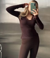 Лонгслив базовый с кружевом MV-892A400