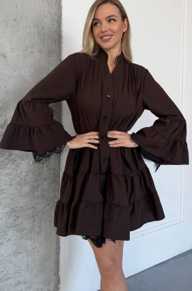 Платье на пуговицах с оборками SF-5711A750 Платье на пуговицах с оборками SF-5711A750