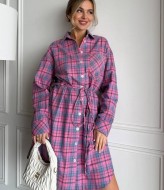 Клетчатое платье   BAV-2622A525