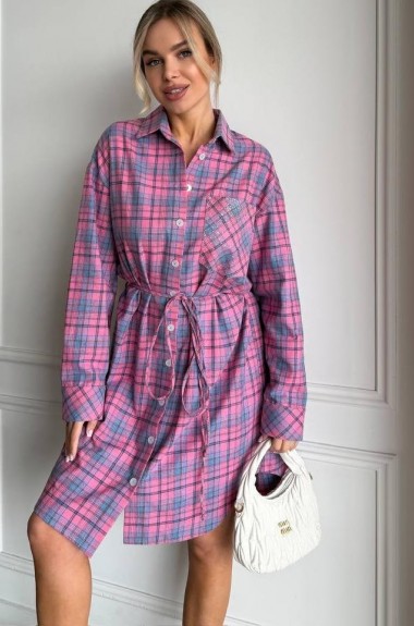 Клетчатое платье   BAV-2622A525